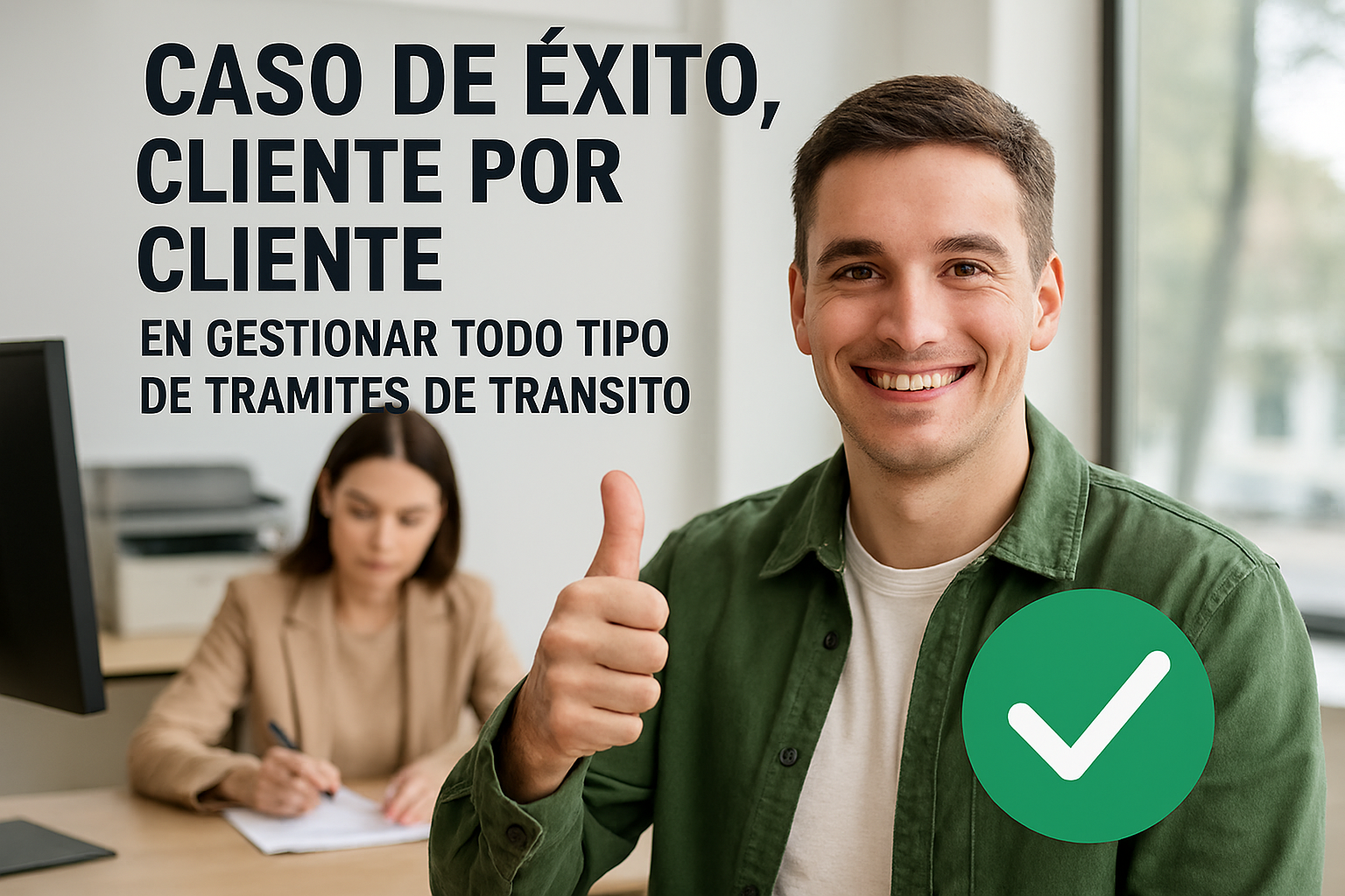 Cliente satisfecho con trámite resuelto
